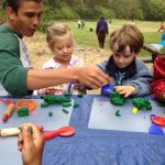 Morning play-doh activity on first day of camp